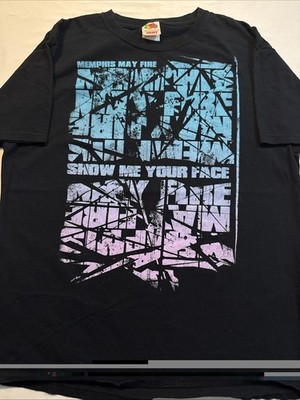 Memphis May Fire Tshirt  show Me Your Face  Graphic Size L Band 