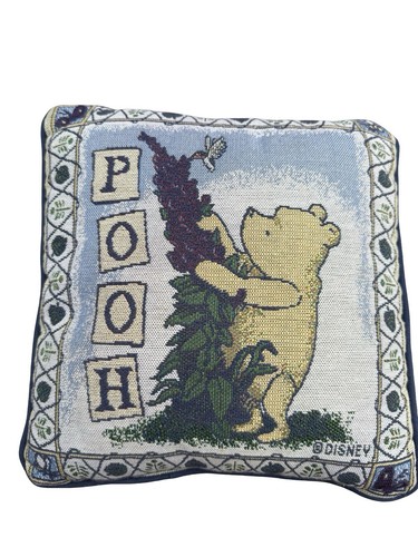 Vintage 1990s DISNEY Classic Winnie The Pooh 12” Tapestry Throw Pillow