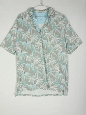 Johnnie-O Polo Shirt Mens M Hawaiian Vacation Performance Golf Palm Trees