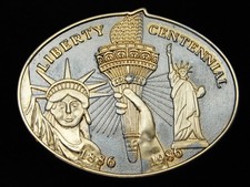 QD13174 NOS VINTAGE 1986 STATUE OF LIBERTY CENTENNIAL COMMEMORATIVE BUCKLE