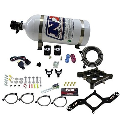 Nitrous Express - 4150 Billet Crossbar Stage 6 Nitrous Kit (50-300HP) w/10lb Bot