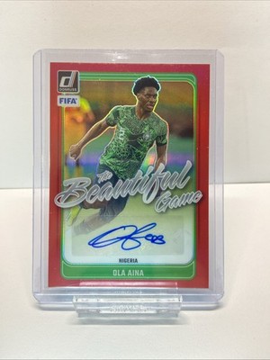 Ola Aina The Beautiful Game Auto 14/49 - Nigeria/Forest - Donruss 2024-25