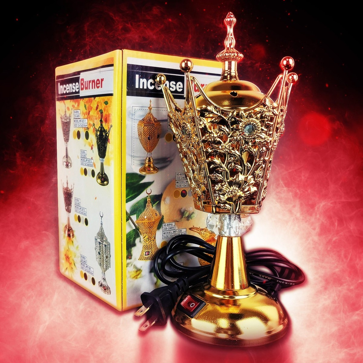 YASMEEN Gold Electric Incense Bakhor Bakhoor Burner | eBay