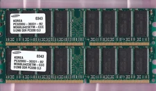 1GB 2x512MB PC-3200 DDR-400 SAMSUNG MEMORY RAM KIT M368L6423ETM-CCC DDR1 PC3200