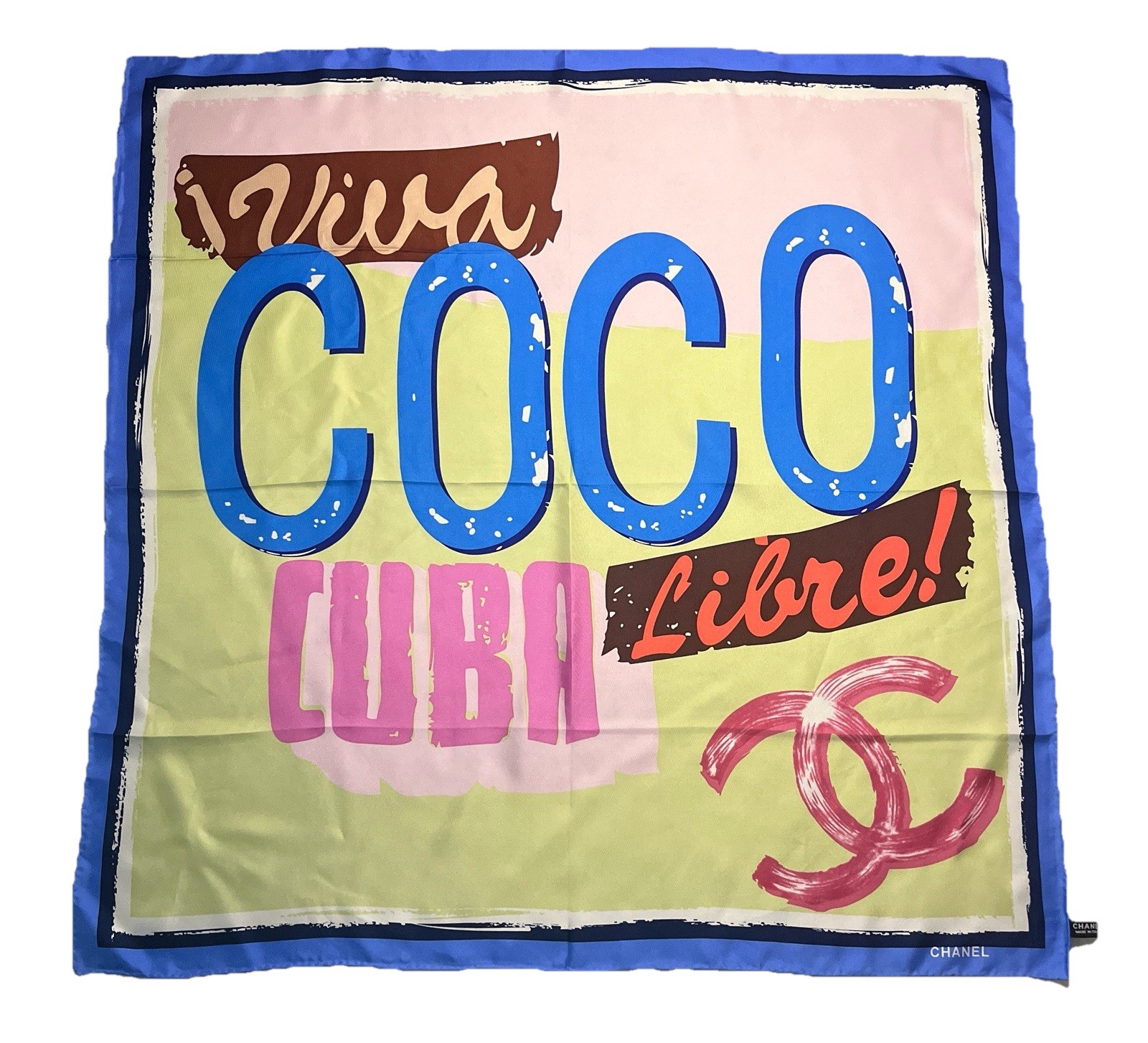 CHANEL VIVA LIBRE COCO CUBA CC Logo Scarf