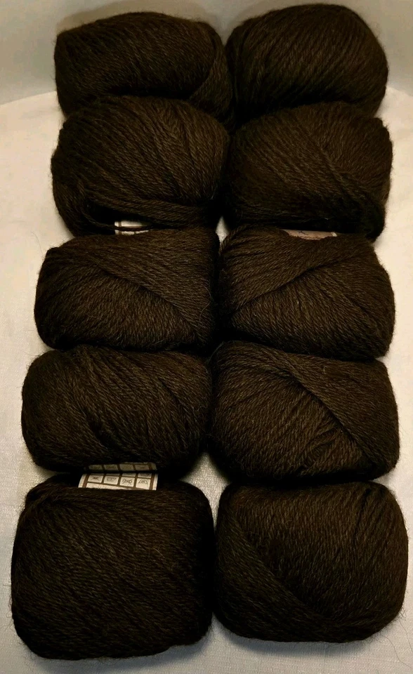 Lavish 10 Skein Lot 100% Superfine Alpaca LUXURY Yarn Brown DK 50g 109yd RARE - Image 3 of 4