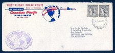 AUSTRALIA 1955 CP POLAR ROUTE FFC SYDNEY/AMSTERDAM TO CANADA