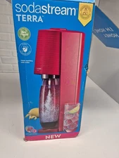 SodaStream Terra Sparkling Water Maker RED with CO2 and Carbonating Bottle