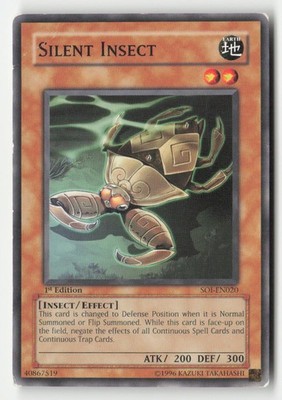Silent Insect SOI-EN020 Shadow of Infinity Yu-Gi-Oh 1st Edition HP