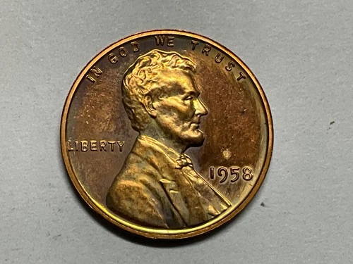 1958 D Proof Lincoln Wheat Cent Great Details #1