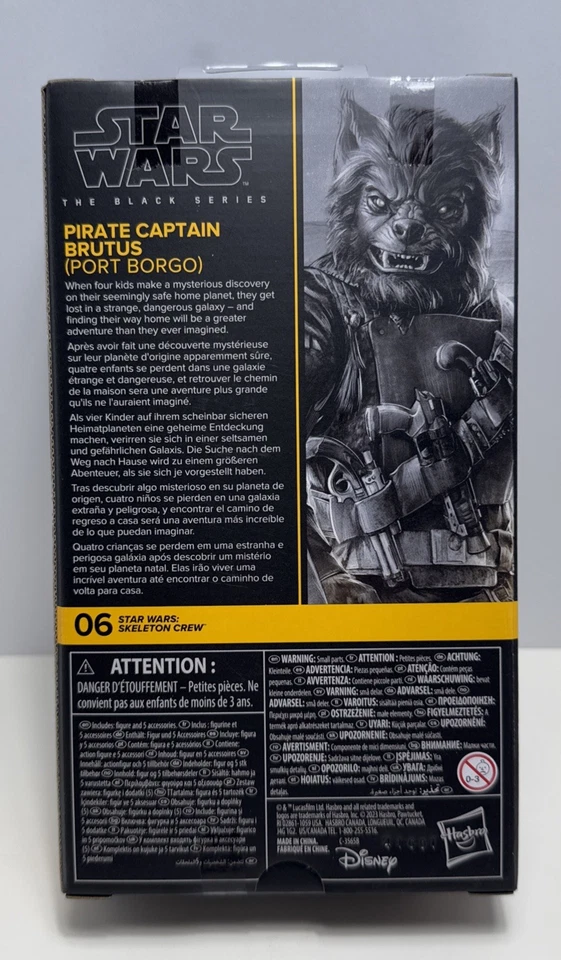 Figura Star Wars Skeleton Crew Capitán Pirata Brutus Port Borgo 6" Serie Negra Foto 2 de 2