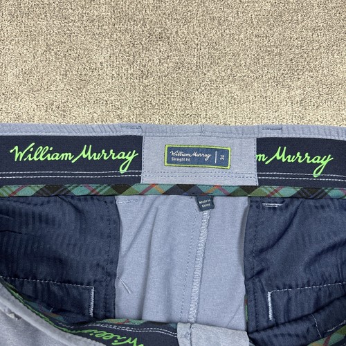 William Murray Golf Pants Straight Fit Performance Stretch Mens 34x34 Blue - Picture 3 of 9