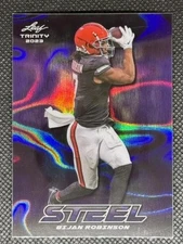 2023 Leaf Trinity #S-9 Bijan Robinson Steel Lava Purple #/49
