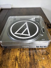 Audio-Technica AT-LP60 Belt-Drive Turntable Silver Fully Automatic Read Descript