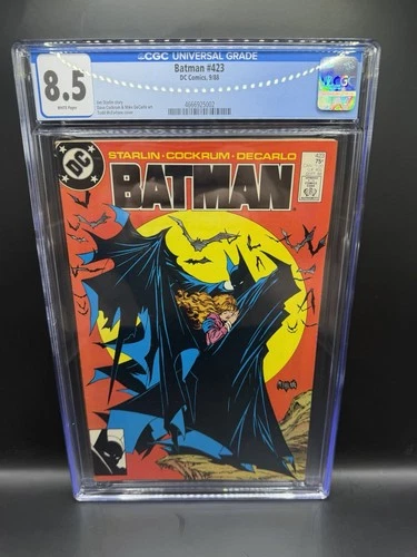 Batman #423 First Printing CGC Graded 8.5 WHITE Pages (DC Comics September 1988)