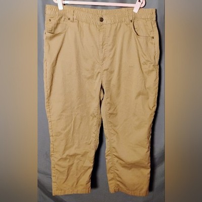 HABAND 44S Men's Ice House Flannel Lined Slacks Khaki Plaid Warm Winter Pants