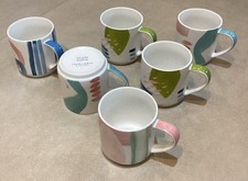 6 x John Lewis Abstact Pattern Mugs