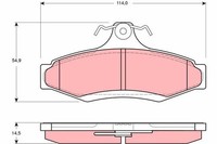 Bremsbelagsatz Scheibenbremse Vorne Hinten TRW GDB3172 FÜR Audi Chevrolet