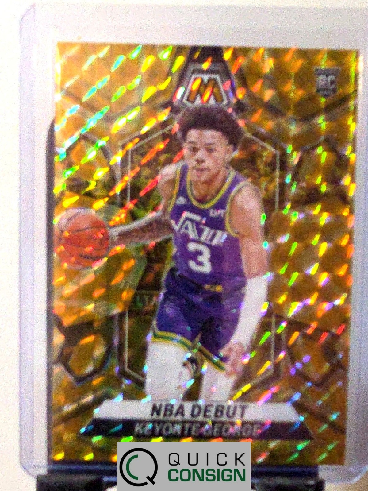 KEYONTE GEORGE 2023-24 MOSAIC YELLOW REACTIVE ROOKIE RC 251 JAZZ NBA Q0014