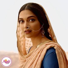 Indian Gold Bollywood Ethnic Nath Nose Ring Wedding Bridal Traditional Jewelry For Sale Ebay