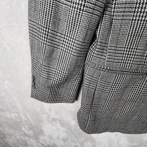 Abrigo deportivo Nino Cerruti para hombre 36R gris a cuadros 2 botones delantero pecho único EE. UU. - Imagen 3 de 16