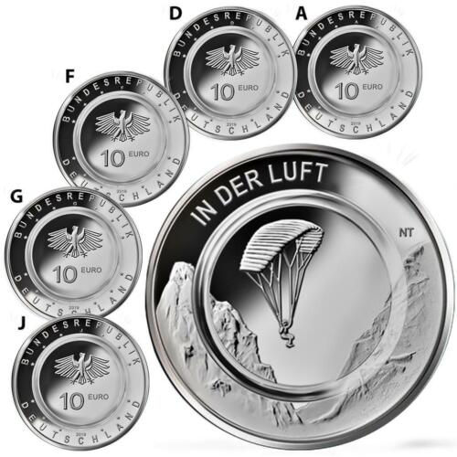 Niemcy 10 Euro In der Luft (1.) Zestaw 2019 - ADFGJ - w kapsułkach - ST - Zdjęcie 1 z 7