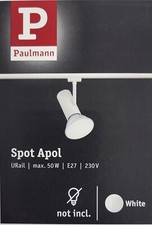 Schienenspot Paulmann 969.78 URail Apol Einzelspot 50W dimmbar Weiß, Neu