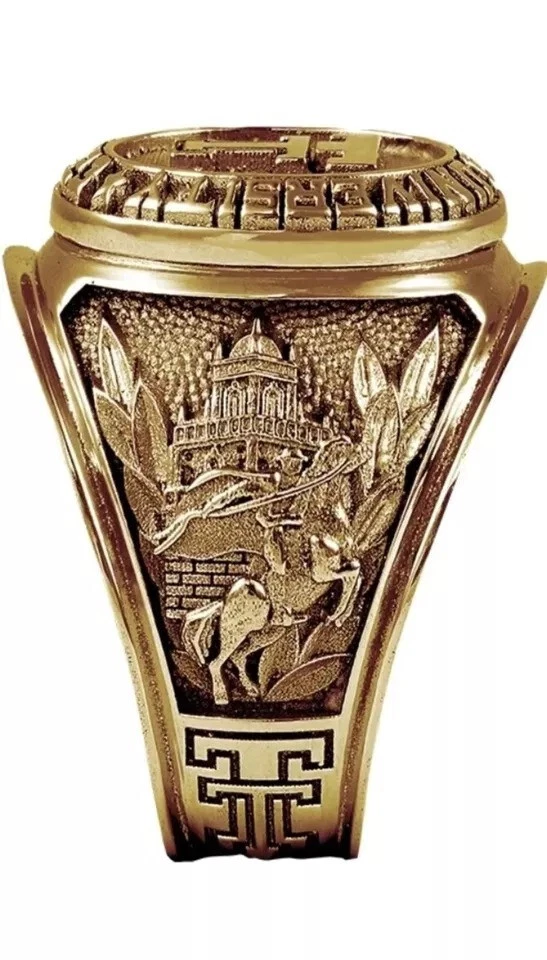 Anillo Texas Tech University, anillo de graduación para estudiantes, anillo de sello para hombre Foto 2 de 4