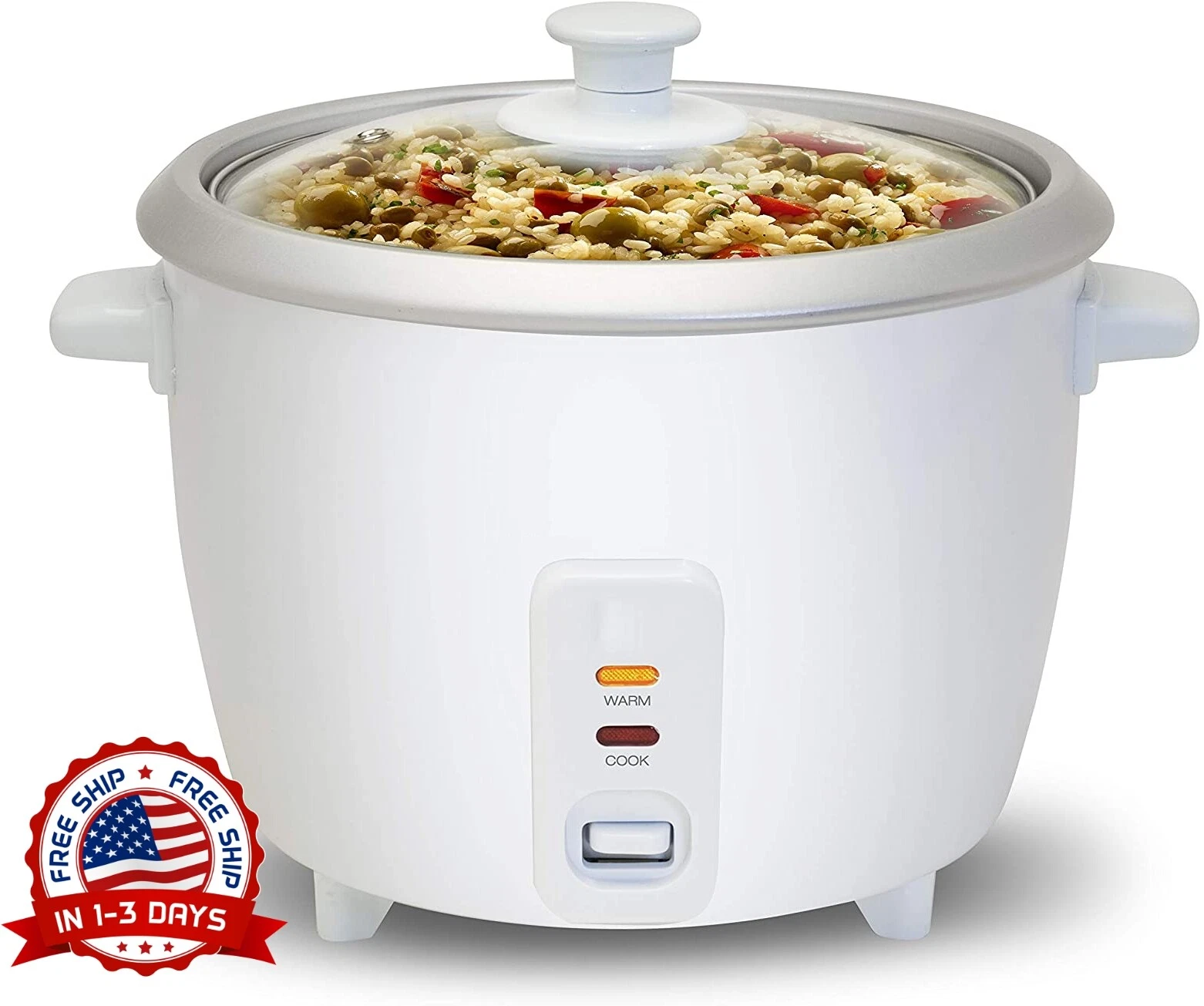 Electrica Olla Arrocera Olla Vapor de alimentos Cocina de arroz 6 Taza Pot Rice