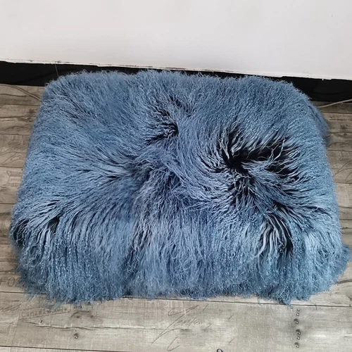Luxury Double Color Genuine MONGOLIAN Tibetan Sheepskin Lambskin Rugs 12cm Fur - Picture 7 of 9