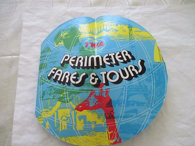 Vintage TWA Brochures 1971-72 Perimeter Fares & Tours 