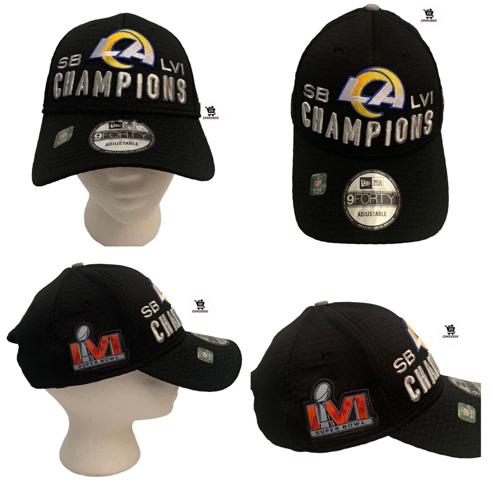 New Era 9FORTY LA Rams Super Bowl LVI Champion Snapback Adjustable Cap Hat New