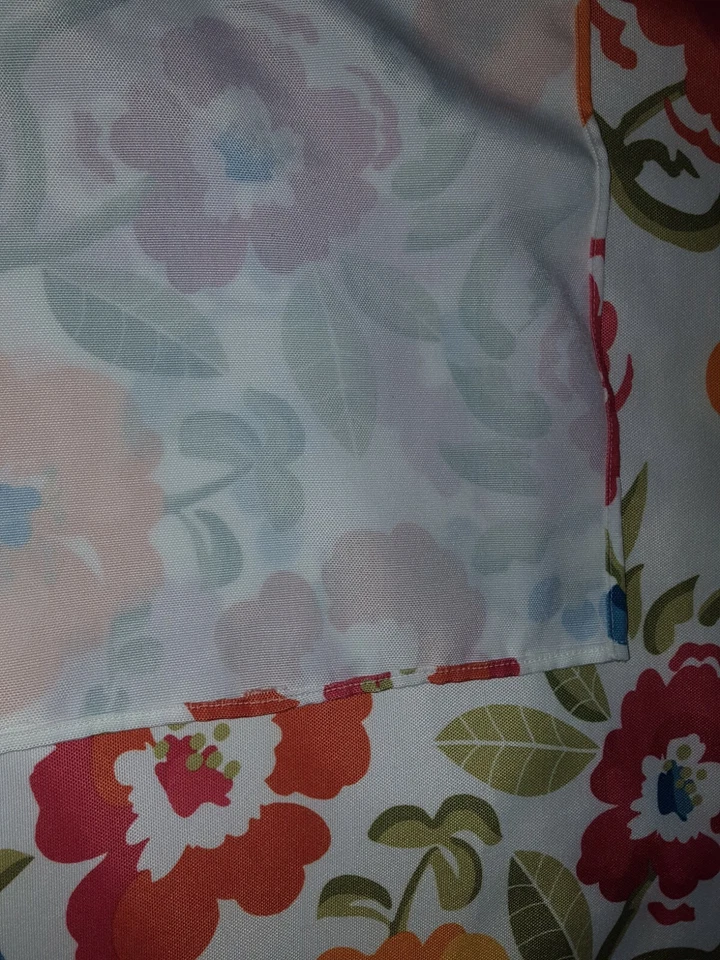 FOOD NETWORK TABLECLOTH floral COLORED BIG FLOWERS RETRO 60" x 82" vtg - Image 3 of 3