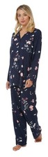 Ladies Revere Collar Woven Viscose Pyjamas