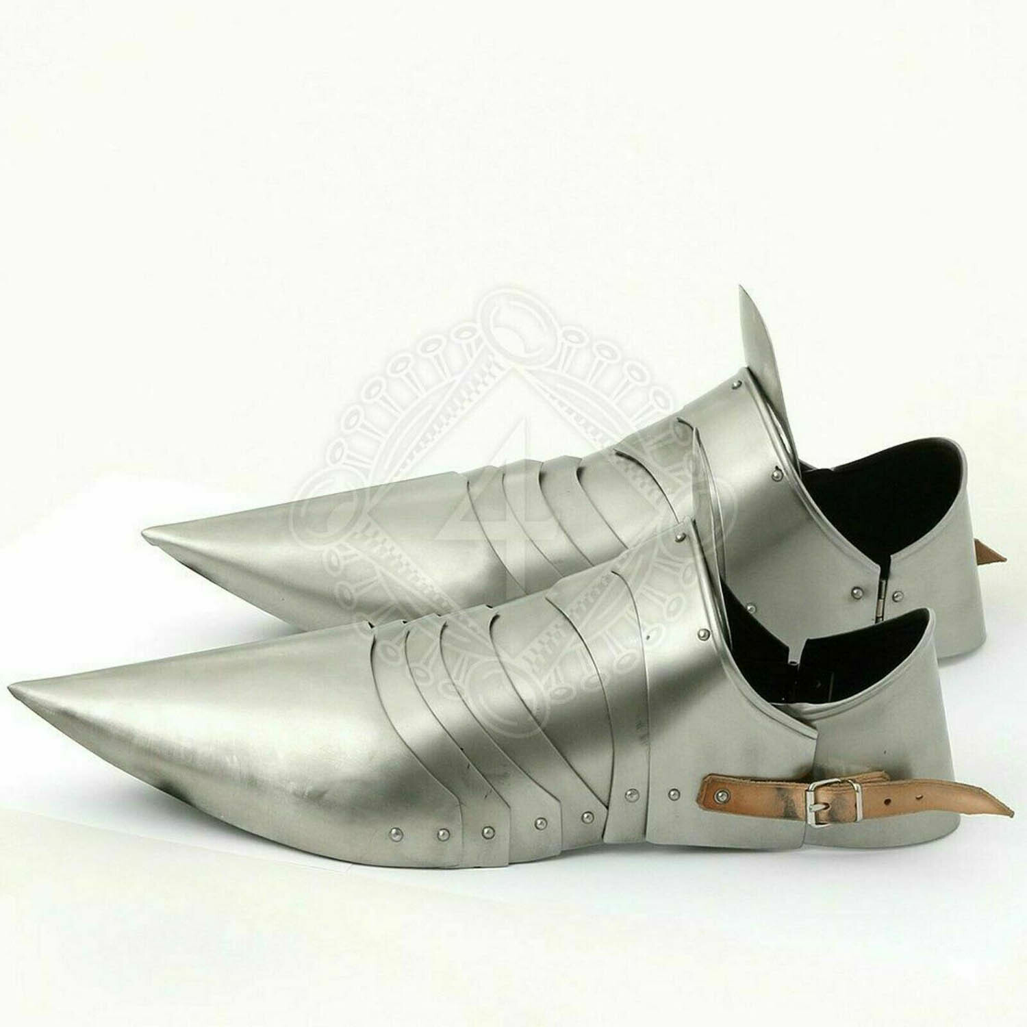 Medieval Knight Gothic Armor Combat Shoes 18 Gauge Crusader Armour Pair