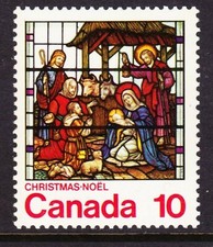 CANADA NO 698, CHRISTMAS 1976, NATIVITY: ST JUDE, LONDON ONTARIO,,  MINT NH