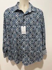 Robert Graham Pierreson Men's Size M Geometric Long Sleeve Classic Shirt 198