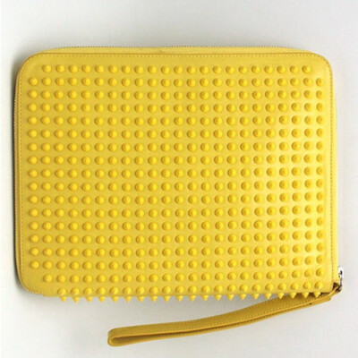 Christian Louboutin CRIS CASE Spikes, Yellow Leather [EX] Limited