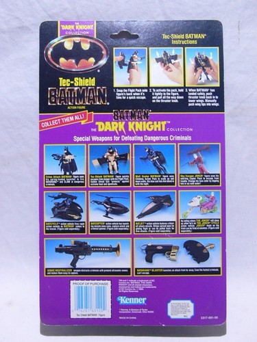 The Dark Knight Collection - Tec-Shield Batman - 1990 Kenner Vintage - Picture 3 of 3
