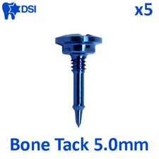 5x DSI Dental GBR Guided B0ne Regeneration Titanium Tack Screw 5.0mm Membrane