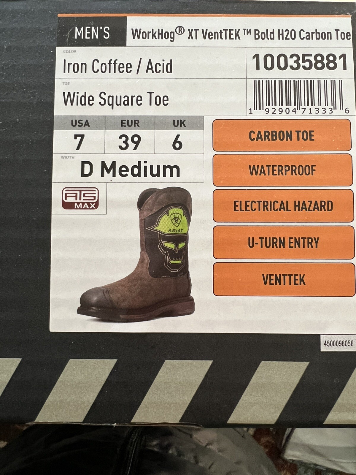 ARIAT Herren Workhog Xt Venttek Bold Arbeitsstiefel – Westernstiefel Mit Pull-On-Verschluss, Flacher Absatz
