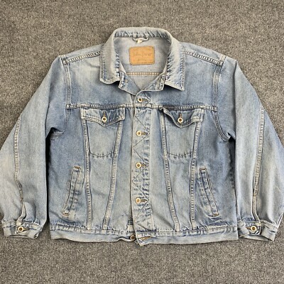 John Baner Jean Jacket 54 Large Trucker Heavy Denim Blue