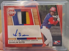 2022 Elite Extra Edition DPL Material Signatures Red #6 Juarlin Soto 43/49