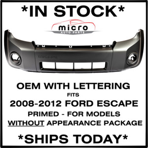 2008-2012 FORD ESCAPE FRONT BUMPER COVER OEM PRIMED 8L8Z17D957CPTM FO1000621