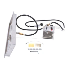 Fire Pit Pan Stainless Steel Fire Pit Burner Kit Drop-in Outdoor Indoor Gas Fire