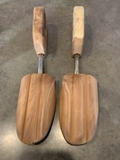 1 Pair Vintage Adjustable Brown Wooden Shoe Tree Keepers Stretchers
