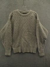 Vintage Eddie Bauer Sweater Wool Blend Polka Dot USA Made Women Size Large L
