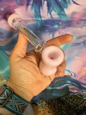 5 " Hammer Dry  Tobacco Pipe Collectible Glass Pipes Phoenix Star  PINK