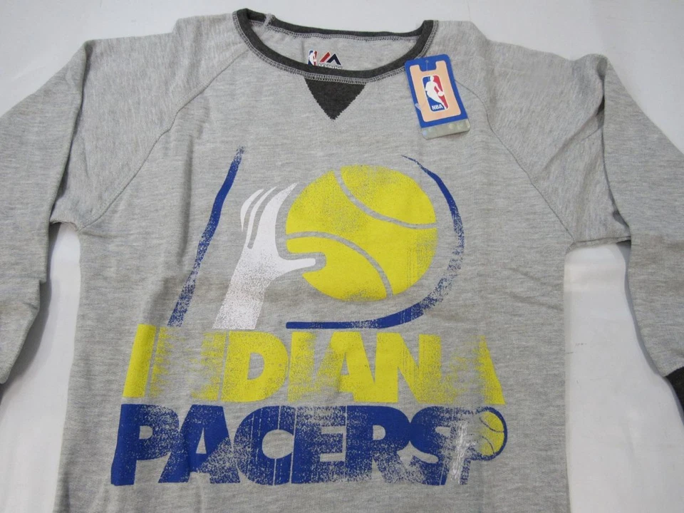 Nueva sudadera majestuosa gris claro Indiana Pacers YOUTH tallas S-M-L-XL Foto 3 de 4
