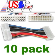 Lot10x 20pin Power Supply Cable 24pin Motherboard Connector ATX/BTX Cord Adapter